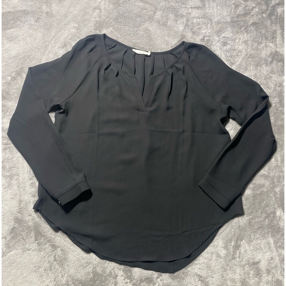 Lush Women’s Size S Black 3/4 Sleeve Blouse